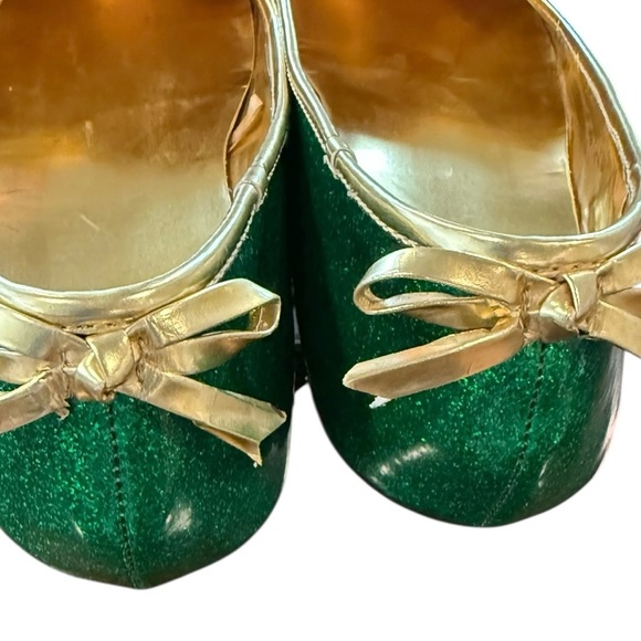 Green Gold Glitter Ballet Flats Delia's Women's 8 St Patrick's Fairycore Shoes - Picture 8 of 8